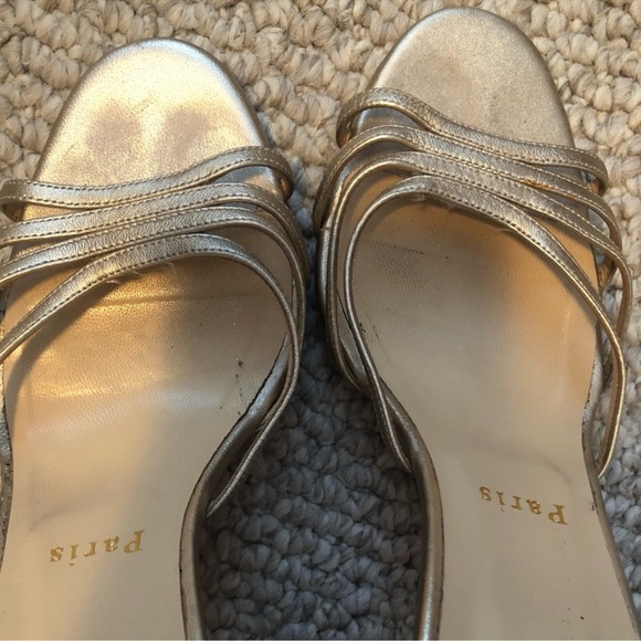 Christian Louboutin Gold Strappy Sandals Size 38 - Picture 8 of 9